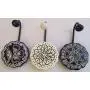 Zoya Ceramic Knobs Handmade Ceramic Wall Coat Round shape Single Hooks Clothes Keys Tie Home Accessories Office Utility Hangers (Type 4)