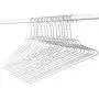 Wire Metal Hangers| Pack of 100 Hangers | White Vinyl Coated |Standard Size for Adults 18"| Made in The USA | Especially for Your Clothes | Takes Less Space | Best for Home, Dorms, and Shops