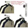 Desunia Multi Position Clothes Hanger Rack - Wall Mount Garment Holder for Organizing Wardrobe in Laundry Room, Closets, Storage Rooms - Heavy Duty - Polished Chrome