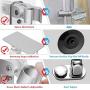 Shower Head Holder, Strong Adhesive Handheld Shower Holder With 2 Hanger Hooks NO Drilling Wall Mount Bathroom Bidet Sprayer Bracket, Waterproof and Adjustable（Alumina）