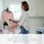 Pure Enrichment PureSteam XL Standing Steamer with Garment Hanger - Heats in 45 Seconds with 0.5-Gallon Water Tank for 1 Hour Continuous Steaming - Includes Fabric Brush and Easy-roll Wheels