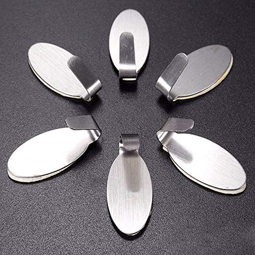 BXzhiri Adhesive Hooks Heavy Duty Wall Hooks Hangers Stainless Steel Waterproof Stick on Hooks for Hanging Robe, Coat
