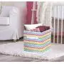 Sorbus Foldable Storage Cube Basket Bin - Great for Nursery, Playroom, Closet, Home Organization (Chevron Multi-Color, 6 Pack)