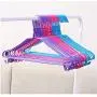 10pcs 38cm Durable High Manganese Steel Closet Adult Skirt Dress Clothes Hangers with Trouser Bar Hook Non-Slip Rack Color Random