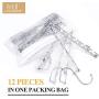 LuLaRine Stainless Steel Magic Hangers Space Saving Hangers Clothes Space Saving Wardrobe Clothing Hanger Organizer Closet (12 Pack)