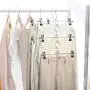 HOUSE DAY 12 Pack Pants Hangers with Hook, Clip Hangers, Skirt Hangers with Clips,Multi Stackable Add on Hangers HOUSE DAY 12 Pack Pants Hangers with Hook, Clip Hangers, Skirt Hangers with Clips,Multi Stackable Add on Hangers
