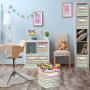 Sorbus Foldable Storage Cube Basket Bin - Great for Nursery, Playroom, Closet, Home Organization (Chevron Multi-Color, 6 Pack)
