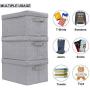 GRANNY SAYS Storage Bins with Lids and Handles, Rectangle Storage Basket, Gray, Large, 3-Pack