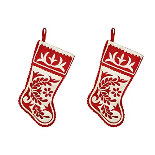 Christmas Stocking Xmas Ornament Floral Printed Holiday D?cor Tree Hanger for Decorating Christmas Tree Decoration Silverware Holder Pockets