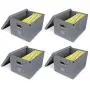 ATBAY File Storage Boxes Collapsible Large Capacity Office File Organizer for Letter/Legal Size Hanging File Folder Box, Gray 4Pack ATBAY File Storage Boxes Collapsible Large Capacity Office File Organizer for Letter/Legal Size Hanging File Folder Box, Gray 4Pack