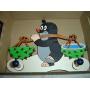 Handmade Krtek the Mole Medium Coat Hanger ? Mole Carrying Water Theme / 2 vesacek DoDo / Zdenek Miller