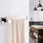 Bathroom Kitchen Towel Holder, Suyar SUS304 Stainless Steel Hand Towel Bar, Kitchen Towel Hanger for Cabinet Wall Mount, Polished Chrome