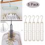 Space Saving Hangers, 5Pack Multifunctional Magic Hangers Organizer Clothes Grouper for Heavy Clothes, Shirts Pants Dresses Coats