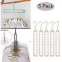 Space Saving Hangers, 5Pack Multifunctional Magic Hangers Organizer Clothes Grouper for Heavy Clothes, Shirts Pants Dresses Coats