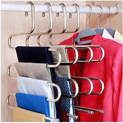 5PC 5 Layers S Shape Multifunctional Clothes Hangers Decoration Pants Storage Hangers Cloth Rack Multilayer Storage Cloth Hanger
