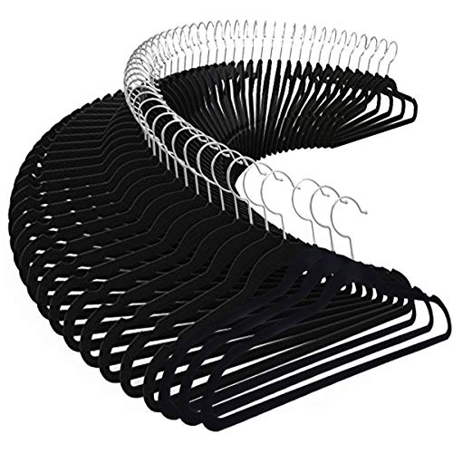 Good concept 100Pcs Hangers Hook Velvet Clothes Suit/Shirt/ Pants Non Slip Storage Organize Good concept 100Pcs Hangers Hook Velvet Clothes Suit/Shirt/ Pants Non Slip Storage Organize