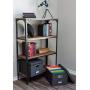Internets Best Collapsible File Storage Organizer | Decorative Linen Filing & Storage Office Boxes | Letter/Legal | Charcoal | 1 Pack