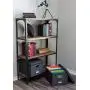 Internets Best Collapsible File Storage Organizer - Decorative Linen Filing & Storage Office Boxes - Letter/Legal - Charcoal - 2 Pack