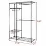 48&quotx18&quotx71" Closet Organizer Garment Rack Portable Clothes Hanger Home Shelf