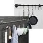 S Hooks 10 Pack 4.9 Inches Black, Heavy Metal S-Shaped Hooks, Suitable for Kitchen, Bathroom, Office, Garden or Outdoor Activities S Hooks 10 Pack 4.9 Inches Black, Heavy Metal S-Shaped Hooks, Suitable for Kitchen, Bathroom, Office, Garden or Outdoor Activities