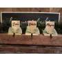 Rustic holiday decor - personalized stocking labels - stocking hooks - mantel stocking holder - custom stocking hanger - holiday home decor