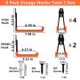 Heavy Duty Garage Storage Utility Double Hooks,Extended Wall Mount Tool Holder Organizer for Ladders,Bike,Chair (4 Pack 7.5" + 2 Pack 5.1" Hook)