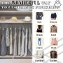 Voilamart 100 Pack Garment Bag Transparent 23.6" x 47.2" - Dustproof Polythene Hanging Clothes Suit Protector Dress Jacket Cover for Dry Cleaner, Home Storage, Travel, Wedding, Road Trip