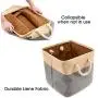 EZOWare 3-Pack Collapsible Storage Bins Basket Foldable Canvas Fabric Tweed Storage Cubes Set with Handles for Babies Nursery Toys Organizer (13 x 13 x 13 inches) (Gray/Beige) EZOWare 3-Pack Collapsible Storage Bins Basket Foldable Canvas Fabric Tweed Storage Cubes Set with Handles for Babies Nursery Toys Organizer (13 x 13 x 13 inches) (Gray/Beige)