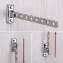 Leagway Hanger Holder, Stainless Steel Wardrobe Organizer Wall Mounted Clothes Bar, Folding Garment Drying Rack with Swing Arm Hook Closet Storage Organizer for Laundry Room Bedrooms Bathrooms Leagway Hanger Holder, Stainless Steel Wardrobe Organizer Wall Mounted Clothes Bar, Folding Garment Drying Rack with Swing Arm Hook Closet Storage Organizer for Laundry Room Bedrooms Bathrooms