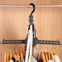 Studyset Folding Clothes Hanger Space Saving Dual Hanger with Hook Wardrobe Closet Organizer Rack Studyset Folding Clothes Hanger Space Saving Dual Hanger with Hook Wardrobe Closet Organizer Rack