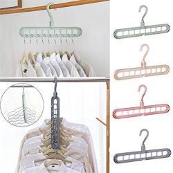 IFRG.RY Multi-Port Support Circle Hangers Drying Racks Multifunction Plastic Scarf Clothes Hanger Storage Rack Pink -A