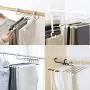 Partm Multi Layers Hanger Wardrobe Organizer, Trouser Hangers Space Saving S-Type Clothes Pants Hangers Non-Slip Closet Organizer for Scarfs Jeans Clothes Trousers Towels