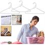 5pcs Random Color Clothes Hanger, Plastic Pearl Beaded Clothes Dress Coat Hangers