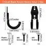 Wall Mount Double Hook,Heavy Duty Steel Garage Storage Utility Hooks with Anti-Slip Coating,Load Capacity 66 LB (2 Pack Black 2.8" Round J Hook) Wall Mount Double Hook,Heavy Duty Steel Garage Storage Utility Hooks with Anti-Slip Coating,Load Capacity 66 LB (2 Pack Black 2.8" Round J Hook)