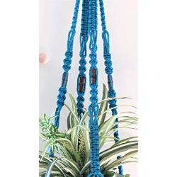 Blue Macrame Plant Hanger - Blue Planter - Blue Pot Holder - Plant Hanger Macrame - Large Plant Hanger - Colorful Macrame - Plant Lover Gift