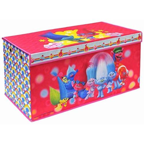 Trolls Folding Soft Storage Bench, Perfect Toy Boxes or Chest for Playrooms, Officially Licensed Product