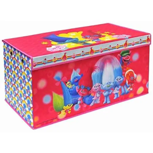 Trolls Folding Soft Storage Bench, Perfect Toy Boxes or Chest for Playrooms, Officially Licensed Product Trolls Folding Soft Storage Bench, Perfect Toy Boxes or Chest for Playrooms, Officially Licensed Product