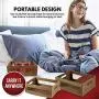 Set of 2 Nesting Countertop Baskets - Wooden Organizer Crates for Kitchen, Bathroom, Pantry | For Fruit, Vegetables, Produce, Bread and General Storage Space | Decorative Rustic Wood and Metal Wire Set of 2 Nesting Countertop Baskets - Wooden Organizer Crates for Kitchen, Bathroom, Pantry | For Fruit, Vegetables, Produce, Bread and General Storage Space | Decorative Rustic Wood and Metal Wire