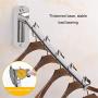 JTKDL Folding Wall Mounted Clothes Hanger Rack 304 Stainless Steel with Swing Arm Holder Clothing Hanging System No Damage Wall, Easy to Install 2 Pack