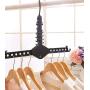 Faithtur Magic Clothes Hanger Closet Organizer Multi-Functional Space Saving Foldable Drying Rack for Clothing (1, Black)