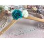 Wedding Dress Hangers - Rose/gold wire Personalized Bridal Hanger with flower,Customized Hanger, Wedding Gift, Wedding Hanger, Bridal shower Gift, Bridesmaid hanger