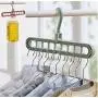 Multi-Function Folding 10pcs Random Color Magic Hanger Nine-Hole Rotating Magic Clothes Hanger Wardrobe Drying Clothes Home Bedroom Storage Holder Multi-Function Folding 10pcs Random Color Magic Hanger Nine-Hole Rotating Magic Clothes Hanger Wardrobe Drying Clothes Home Bedroom Storage Holder