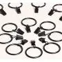 Heyuni.1PC Window Curtain Clips Hanger with Ring Strong Metal Drapery Decorative Hanging Curtain Hook Black 4.0mmX38mm Heyuni.1PC Window Curtain Clips Hanger with Ring Strong Metal Drapery Decorative Hanging Curtain Hook Black 4.0mmX38mm