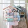 HJYPYJ Magic Hanger,No Trace PP Folding Hanger,Rotate Telescopic Trouser Hangers,for Balcony/Wardrobe Durable/Blue / 1 pcs