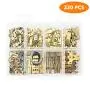 Heavy Duty Photo Frame Hooks, 220 Pieces Ultimate Picture Hanging Kit Picture Hanger Assortment Tool for Wall Mounting