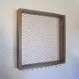 Chicken Wire Frame Jewelry Organizer - Wall Photo & Memo Hanger - Shabby Bohemian Display Board - Wood Boho Picture Holder Dorm Decor