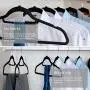 MIZGI Premium Velvet Hangers (Pack of 50) Heavyduty - Non Slip - Clothes Hangers Black - Copper/Rose Gold Hooks,Space Saving Suit Hangers with Accessory Bar MIZGI Premium Velvet Hangers (Pack of 50) Heavyduty - Non Slip - Clothes Hangers Black - Copper/Rose Gold Hooks,Space Saving Suit Hangers with Accessory Bar