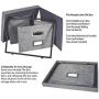 File Organizer Boxes Storage with Lid, Collapsible Hanging Documents for Files, Filing, Portable, Book, Folder Holder, Desktop, Letter and Legal File Storage Box, Gray 1 Pack