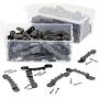 Juvale 200-Count 1.8 Inch Metal Sawtooth Picture Frame Hangers with 400 Screws