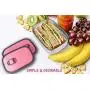 Stainless Steel Food Containers - Leak Proof Tiffin Lunch Boxes - 3 In 1 Food Storage Boxes For Outdoor and Indoor - Durable - Toxin Free - Dishwasher Safe | Pink 3 Pcs.